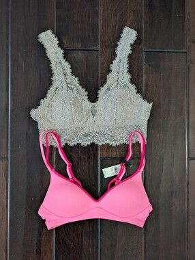 Aerie Sunnie Wireless Bra Show Off Eyelash Bralette NEW XS 32aa